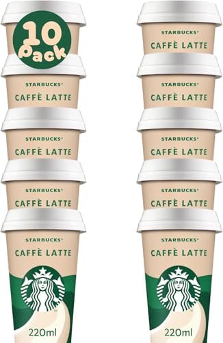 Pack Café Frío Listo para Tomar | Starbucks Pack de Vasos de Café Listo para Bebe - 10 Vasos x 220ml (Pack 10 x 220ml, Caramel Macchiato) (Caramel Machiato)|B0GRJBSC4P