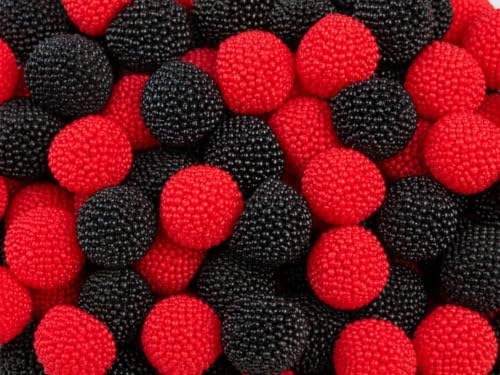Burmar Moras Rojas y Negras 1 kg – Surtido de Gominolas con Forma de Mora y Sabores Frutales, Chuches Blandas Sin Gluten y Sin Lactosa, Ideales para Fiestas, Cumpleaños, Piñatas y Candy Bar|B0H6324HXQ