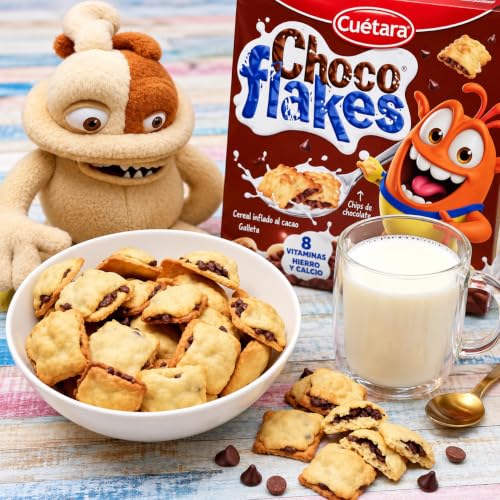 Detalle de las galletas Choco Flakes de Cuétara