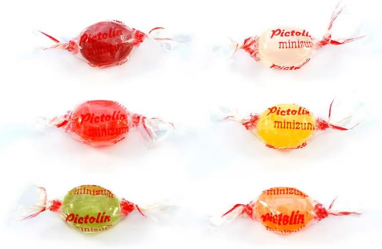 Intervan Pictolin Minizum 1 kg | Caramelos de Sabores Frutales Surtidos | Dulces Envueltos Individualmente para Fiestas, Oficinas y Hostelería