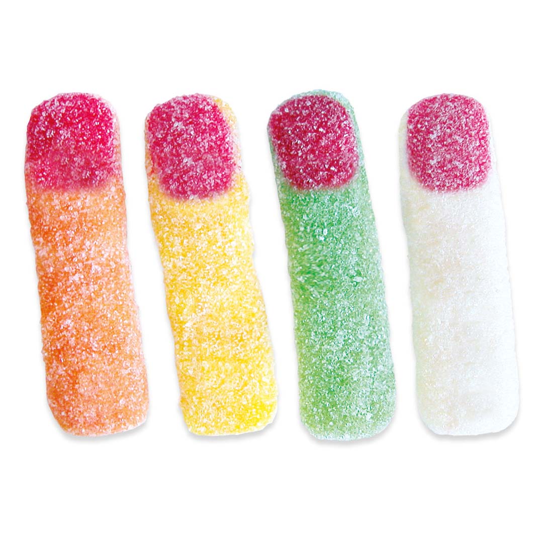 Fini Dedos Pica 250 Unidades | Gominolas Ácidas con Azúcar en Forma de Dedos | Golosinas Sabor Frutal para Fiestas, Candy Bar y Hostelería