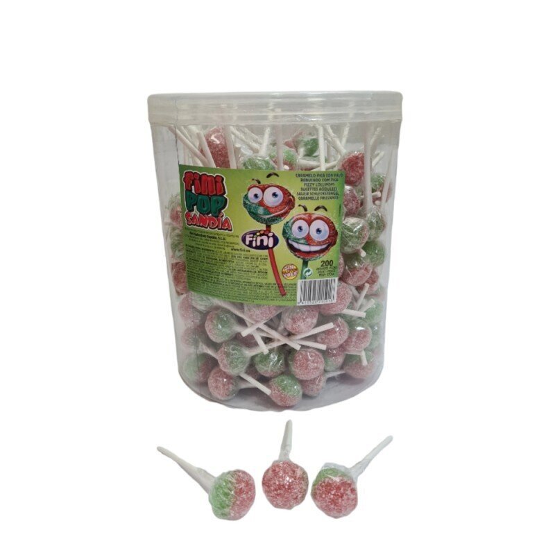 Fini pop sandía 200 unidades piruletas sandía chuches Golominas