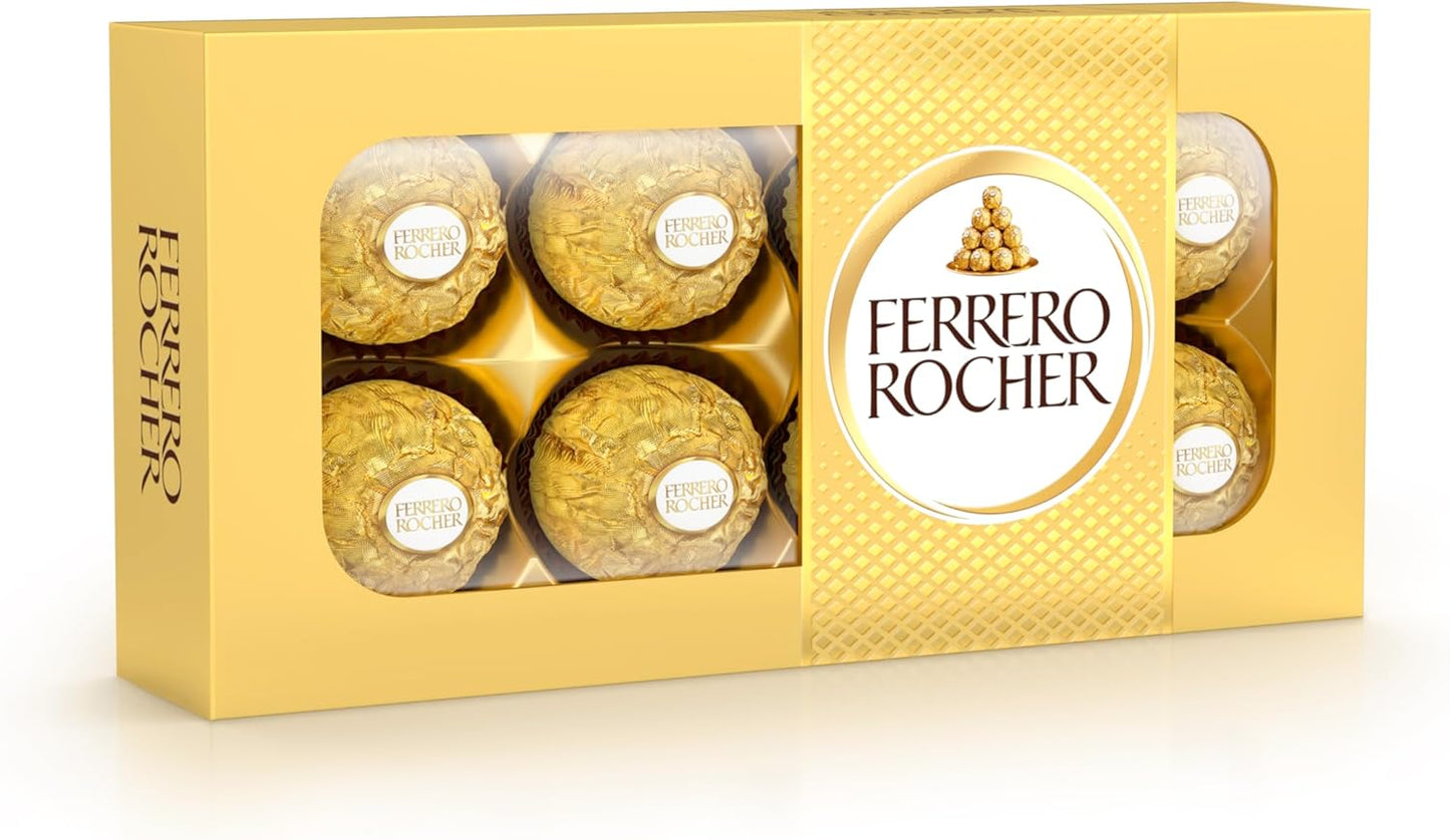Ferrero Rocher crujientes chocolate leche avellanas 100g bombones premium Golominas