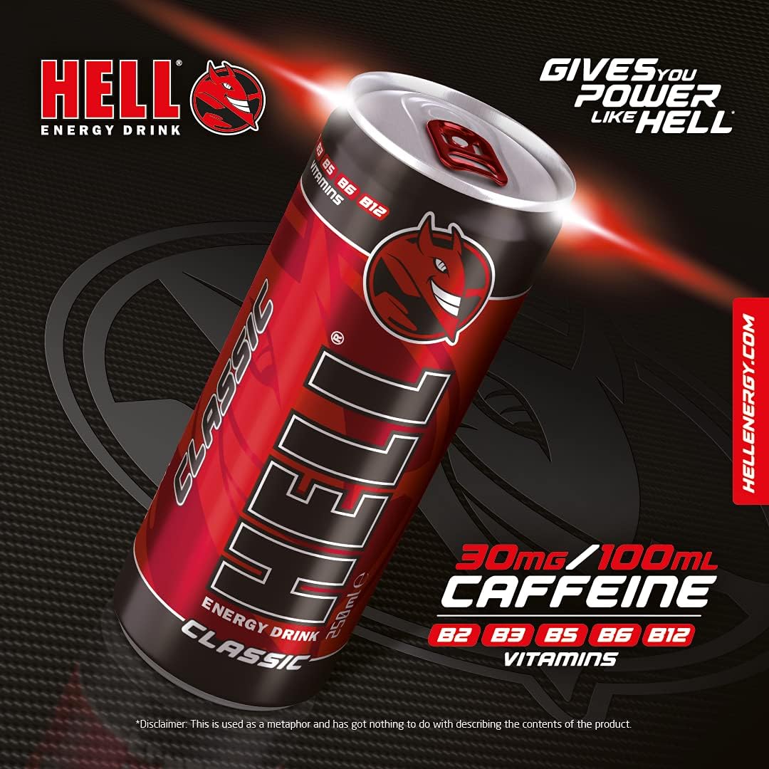 HELL ENERGY Bebida clásica (250 ml x 24)
