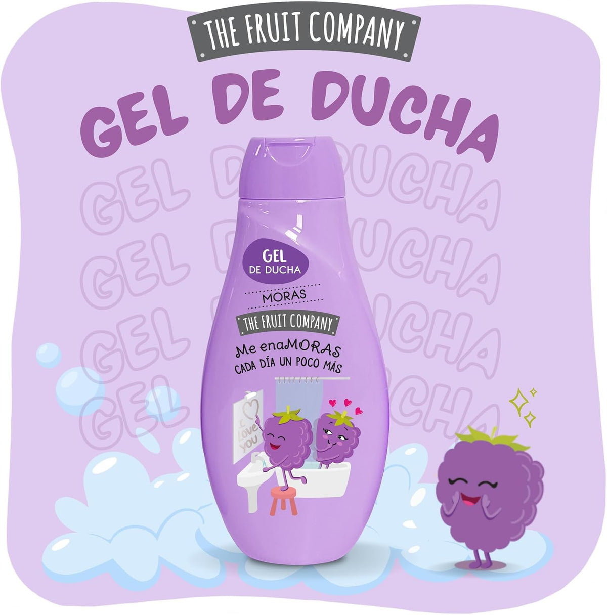 The Fruit Company Gel de Ducha Moras Pack 4 x 600 ml con Aroma Dulce de Frutos Rojos, Fragancia Duradera, Uso Diario, Te – imagen 4