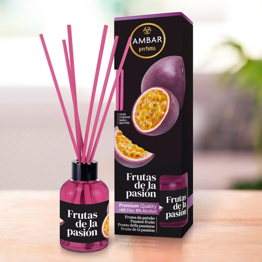 Ambar Perfums Frutas De La Pasión Ambientador Mikado, 50 ml, Pack de 3