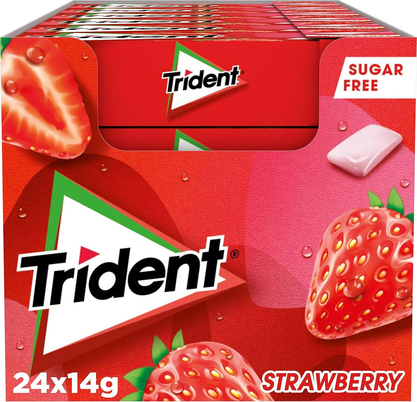 Trident Fresh Gragea Fresa – Chicles sin Azúcar Pack 24 envases