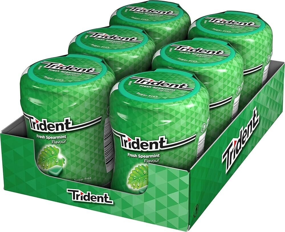 Trident Fresh Bottle hierbabuena chicles sin azúcar Golominas