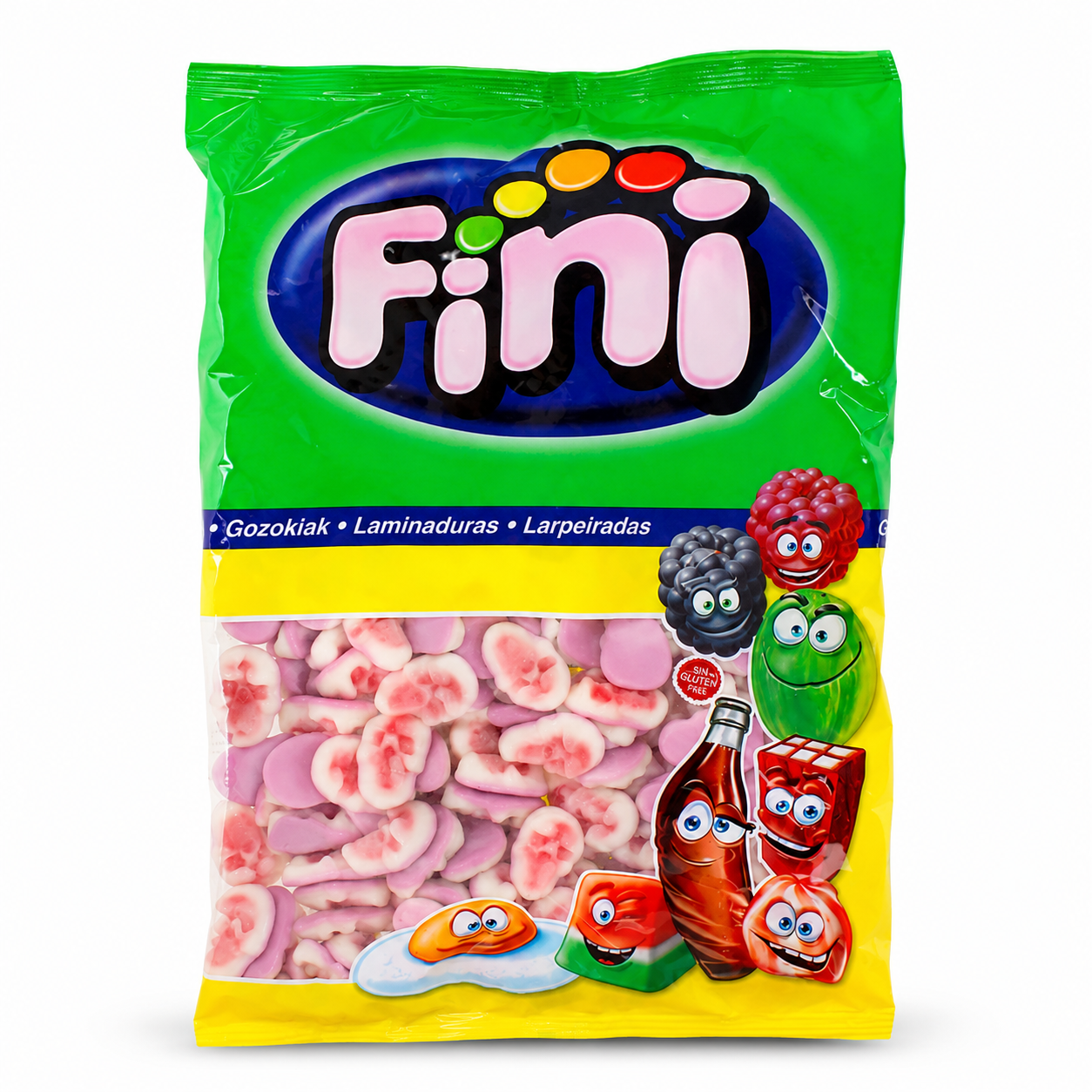 Fini Calaveras Rellenas 250 Unidades | Gominolas Blandas con Forma de Calavera y Relleno Dulce | Chuches para Halloween, Fiestas y Candy Bar