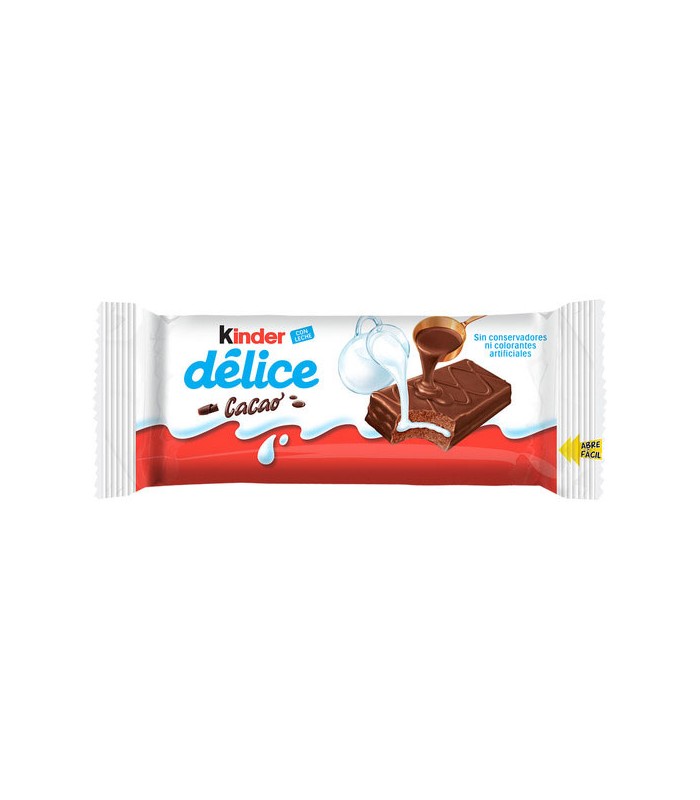 Kinder Delice, 20 x 39 g, Bizcochito de Chocolate con Relleno Cremoso