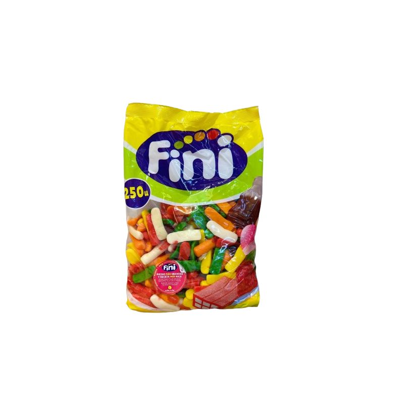 Fini Dedos Brillo 250 Unidades | Gominolas Blandas con Forma de Dedos y Sabores Frutales | Chuches para Fiestas, Candy Bar y Hostelería