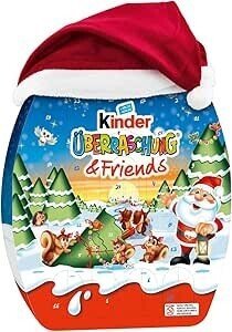 Calendario adviento 404g gorrito navidad Kinder chocolate regalo Golominas