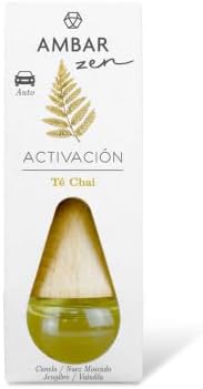 Ambientador de Coche Ámbar Zen - Té Chai | Pack de 4 Unidades