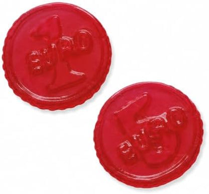 Dulceplus Monedas Rojas de Gominola – Golosinas Blandas con Forma de Moneda, Chuches Rojas Sabor Fresa para Fiestas, Cumpleaños y Candy Bar, Bolsa Familiar|B0H5TGS8SQ