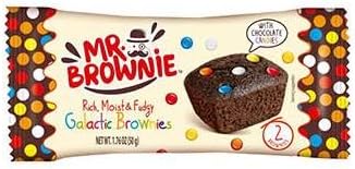 Mr. Brownie® | 24 Brownies de Chocolate Belga | Brownies Bipack Modelo Galactic - 12 x 50 g