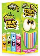 Sour Fruits Straws cañitas pica pica ácido 250 unidades chuches Golominas