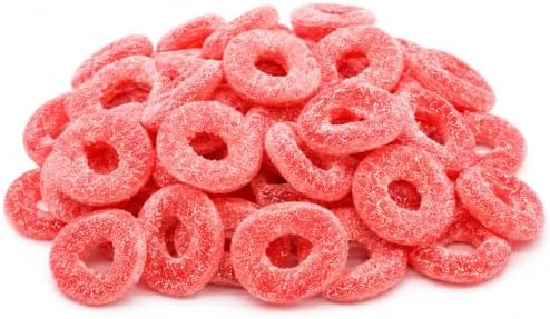 Dulceplus Aros Fresa Pica 1 Kg – Gominolas Sabor Fresa con Azúcar Ácido, Chuches Blandas en Forma de Aro, Golosinas para Mesas Dulces, Cumpleaños, Fiestas, Eventos y Celebraciones|B0H5TCX59Y
