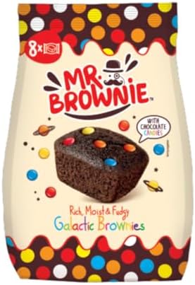 Mr. Brownie Galactic Brownies con Lacasitos – Pack de 12 Bolsas (8 Brownies por Bolsa, 96 Unidades) – Suaves y Jugosos – Snack Dulce Ideal para Meriendas, Fiestas y Pack Ahorro Familiar|B0GTR9KSDL