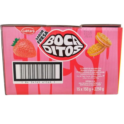 Detalle de las galletas Bocaditos de fresa Cuétara