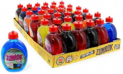 Zumrok GO! Cantimploras de Bebida Sabor Frutal – Pack Expositor de 36 Unidades, Bebidas Infantiles en Botella Reutilizable, Sabores Surtidos, Ideal para Cumpleaños, Fiestas, Piñatas y Regalos|B0H63LCWS4