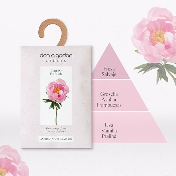 Ambientador de Armario Don Algodón Cerezo en Flor – Pack 6 Unidades