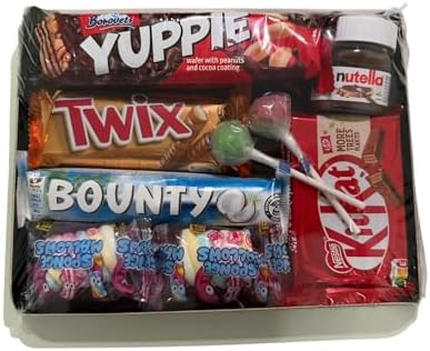 Caja regalo chocolates variados KitKat Twix Bounty Nutella surtido Golominas