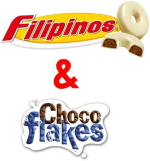 Pack 12 Filipinos Chocoflakes Original – Snack de Chocolate Crujiente con Cereal, Merienda Ideal