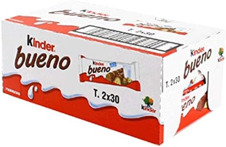 Kinder Bueno barritas barquillos de chocolate con leche  (paquete de 2) x 30 und