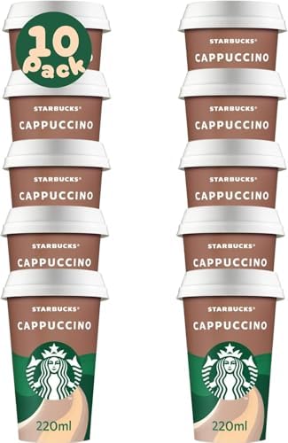 Pack Café Frío Listo para Tomar | Starbucks Pack de Vasos de Café Listo para Bebe - 10 Vasos x 220ml (Pack 10 x 220ml, Caramel Macchiato) (Caramel Machiato)|B0GRJBSC4P