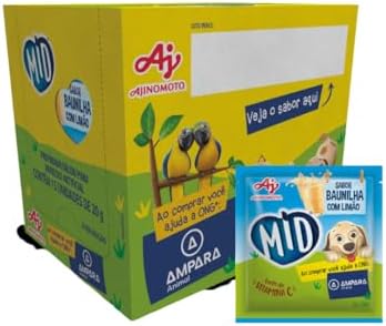 Refresco en Polvo MID Sabor Vainilla con Limón Ajinomoto | Bebida Instantánea con Vitamina C | Pack 5 Cajas (45 Sobres) | Bebida Refrescante para 1 Litro por Sobre|B0GXKXTXHW