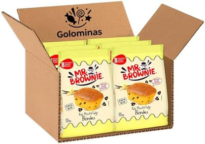 Mr Brownie Blondies chocolate belga pack 12 bolsas merienda Golominas