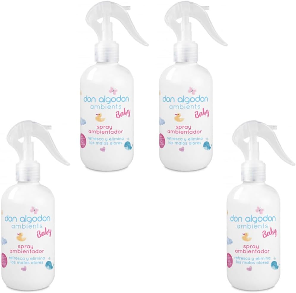 Don Algodón Ambientador Baby Spray 250ml – Pack de 4 |