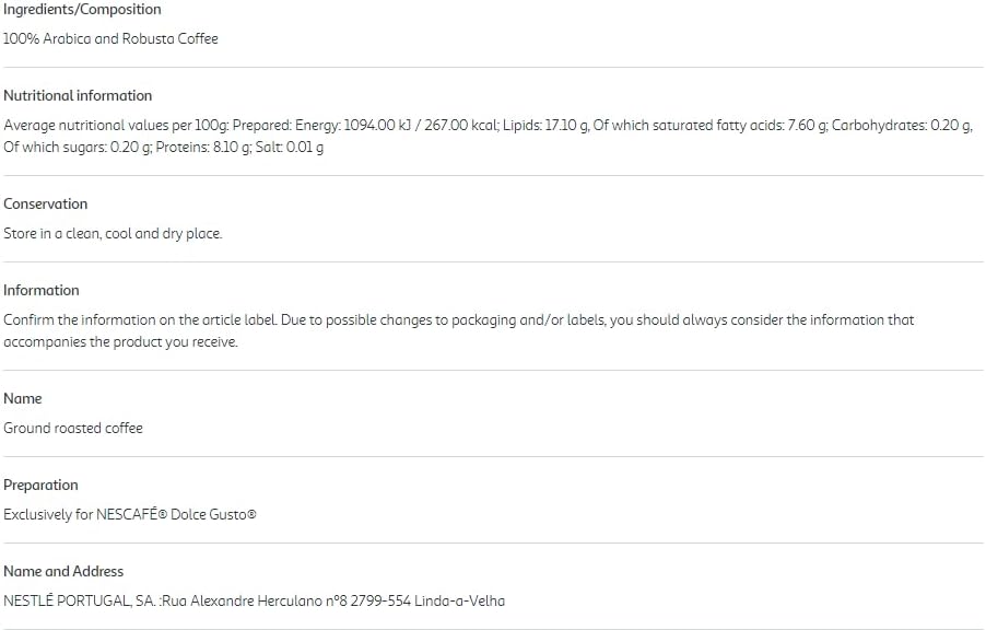 Nescafe Dolce Gusto - Cápsulas de café Espresso Buondi | 64 cápsulas de café