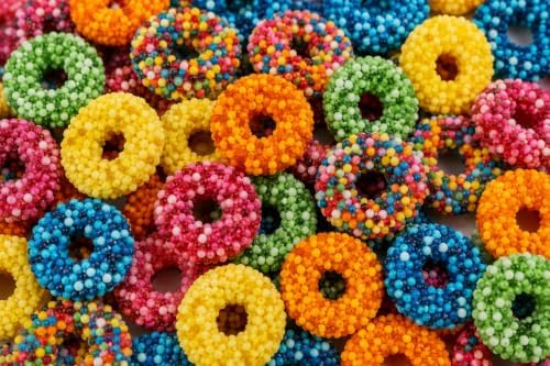 Burmar Crater Loops Super Ácidos Aros de Gominola 1 kg | Extra Ácidos, Cobertura Crunchy, Sabores Frutales, Sin Gluten y Sin Lactosa, Ideales para Fiestas|B0H637N3XH