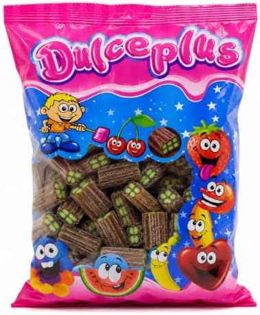 Dulceplus Ladrillos Cola Pica 1 Kg – Gominolas Ácidas Rellenas Sabor Cola, Chuches de Azúcar Tipo Brick, Golosinas para Fiestas, Candy Bar y Cumpleaños|B0H5QSK7D2