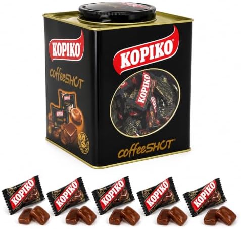 Kopiko Coffee Shot 800 g – Caramelos de Café con Extracto de Granos de Café Reales, Sabor Intenso y Energizante, Lata con Caramelos Envueltos Individualmente, Ideal para Oficina, Trabajo y Regalo|B0H5WDNQ6N