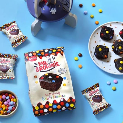 Mr. Brownie Galactic Brownies con Lacasitos – Pack de 12 Bolsas (8 Brownies por Bolsa, 96 Unidades) – Suaves y Jugosos – Snack Dulce Ideal para Meriendas, Fiestas y Pack Ahorro Familiar|B0GTR9KSDL