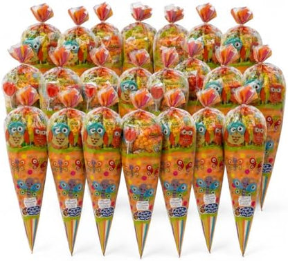 20 Bolsas de Chuches para Cumpleaños Infantiles – Gominolas y Chucherías Surtidas Sin Gluten | Conos de Dulces Coloridos para Fiestas, Piñatas, Colegios, Regalos y Eventos | Sorpresa para Niños y Niña|B0H6G5ZVZH