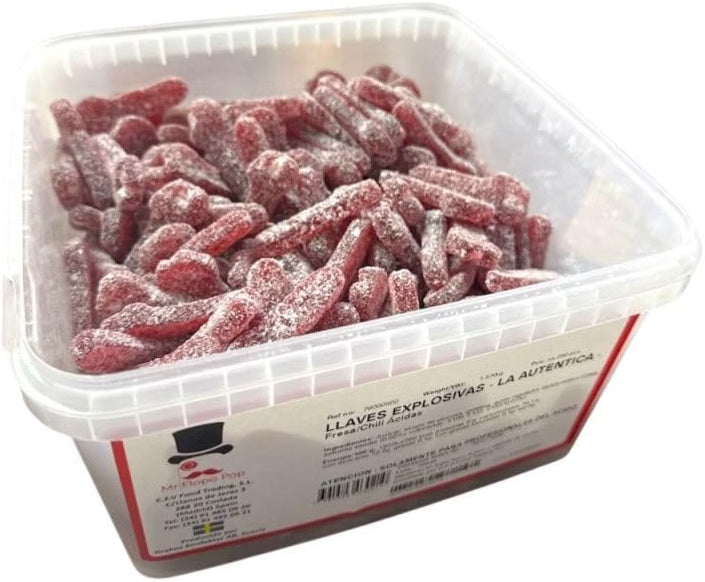 Llaves Chili Fresa Explosivas 290 Uds – Gominolas Ácidas y Picantes