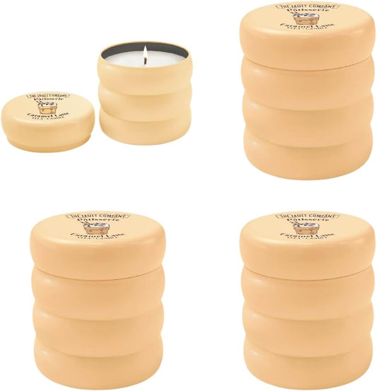 Velas Aromáticas Caramel Latte Pâtisserie – Pack 4 Unidades | Aroma Dulce Gourmand a Café, Veganas y Cruelty Free | The Fruit Company