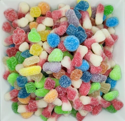 Dulceplus Mini Rellenitos Pica 1 Kg – Gominolas Ácidas de Frutas Surtidas con Centro Cremoso, Chuches Blandas Recubiertas de Azúcar, Golosinas para Fiestas, Cumpleaños y Candy Bar|B0H5TDYT4J
