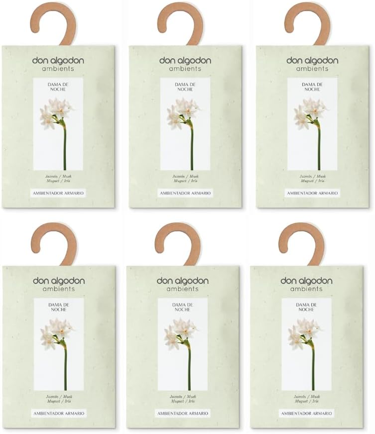 Ambientador de Armario Don Algodón Dama de Noche – Pack 6 Unidades