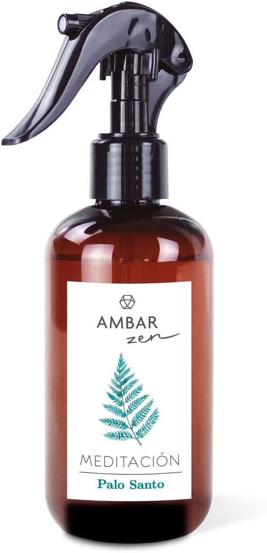 Palo Santo Aromatization Pack - Spray 225ml x2, Humidifier Essence 50ml and Mikado 40ml | Fragrance musk of Amber Perfums for Home
