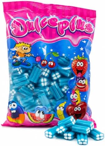 Dulceplus Ladrillos de Frambuesa Brillo Jelly 1 kg – Golosinas de Gelatina Sabor Frambuesa, Gominolas Tipo Brick Azules, Chuches Blandas para Fiestas, Cumpleaños y Mesas Dulces|B0H5QZLSQ9