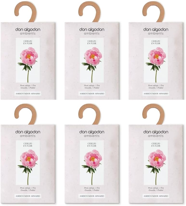 Ambientador de Armario Don Algodón Cerezo en Flor – Pack 6 Unidades