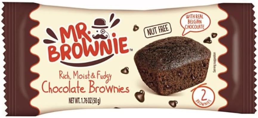 Mr. Brownie – Brownies de Chocolate Bipack (24 Unidades, 50 g)