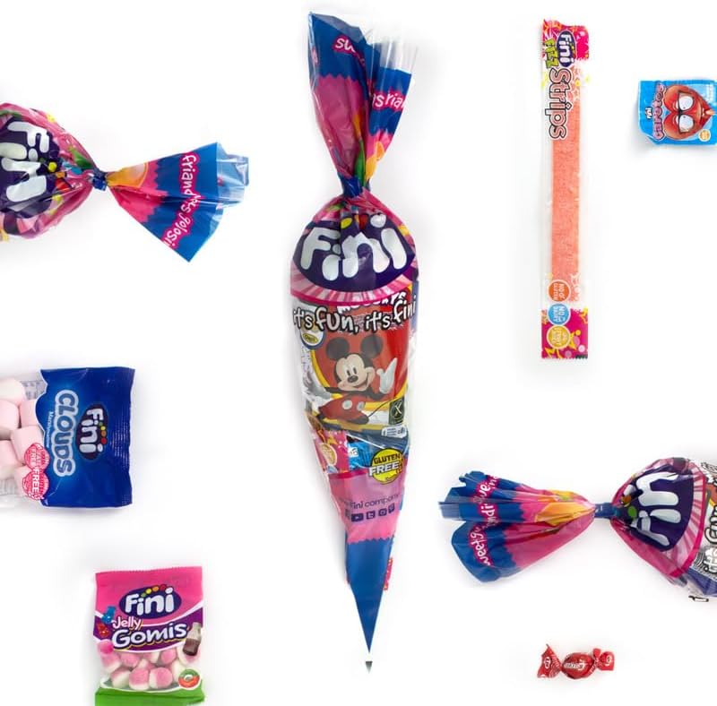 Fini caja de 30 und conos bolsas de cumpleaños chuches