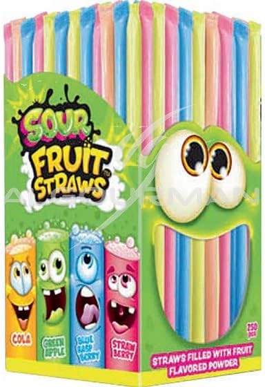 Sour Fruits Straws - Cañitas Pica Pica Ácido - 250 Unidades