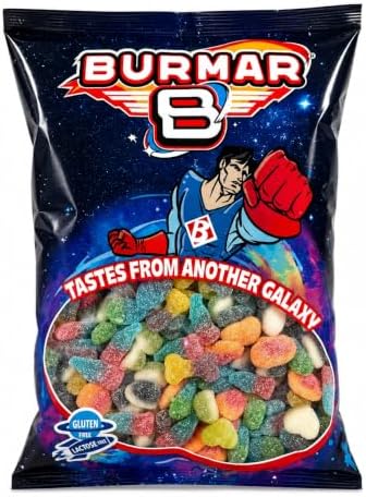 Burmar Cosmix Extra Ácido Mini Mix 1 kg – Surtido de Mini Chuches Ácidas con Azúcar y Sabores Frutales, Gominolas Blandas Sin Gluten y Sin Lactosa, Ideal para Fiestas, Cumpleaños, Piñatas y Candy Ba|B0H634ZBB5