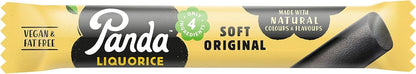 Panda Regaliz Negro Natural Soft Original – Caja 36 Barras x 32 g | Regaliz Blando Vegano Sin Gelatina | Snack Dulce Finlandés, 1,15 kg